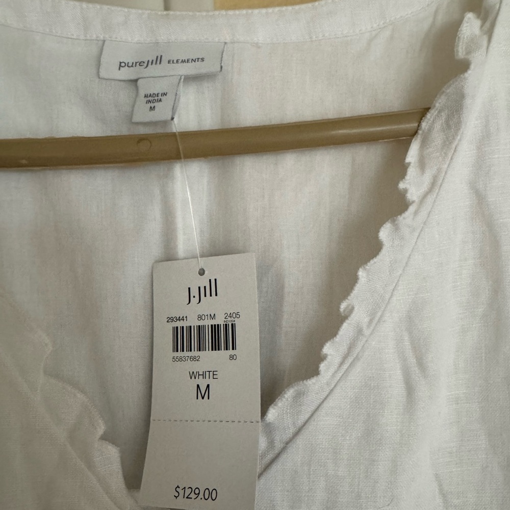 J. Jill White Sleeveless Linen Maxi Dress - Picture 2 of 3